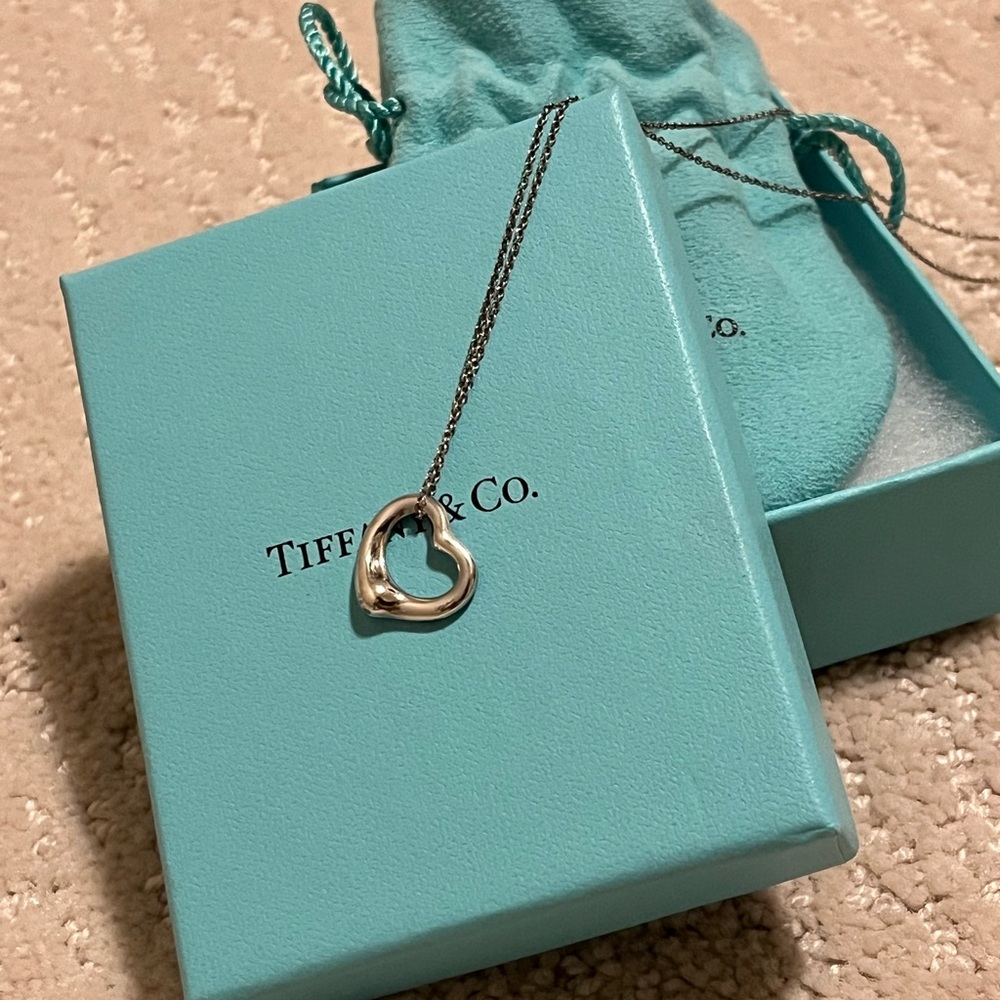 Tiffany & Co. Elsa Peretti Open Heart pendant and chain